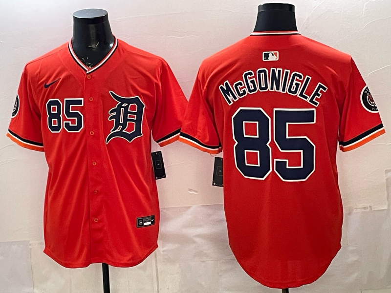 Men Detroit Tigers #85 McGonigle orange Game Nike MLB Jersey032103